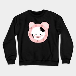 Peach Cow Crewneck Sweatshirt